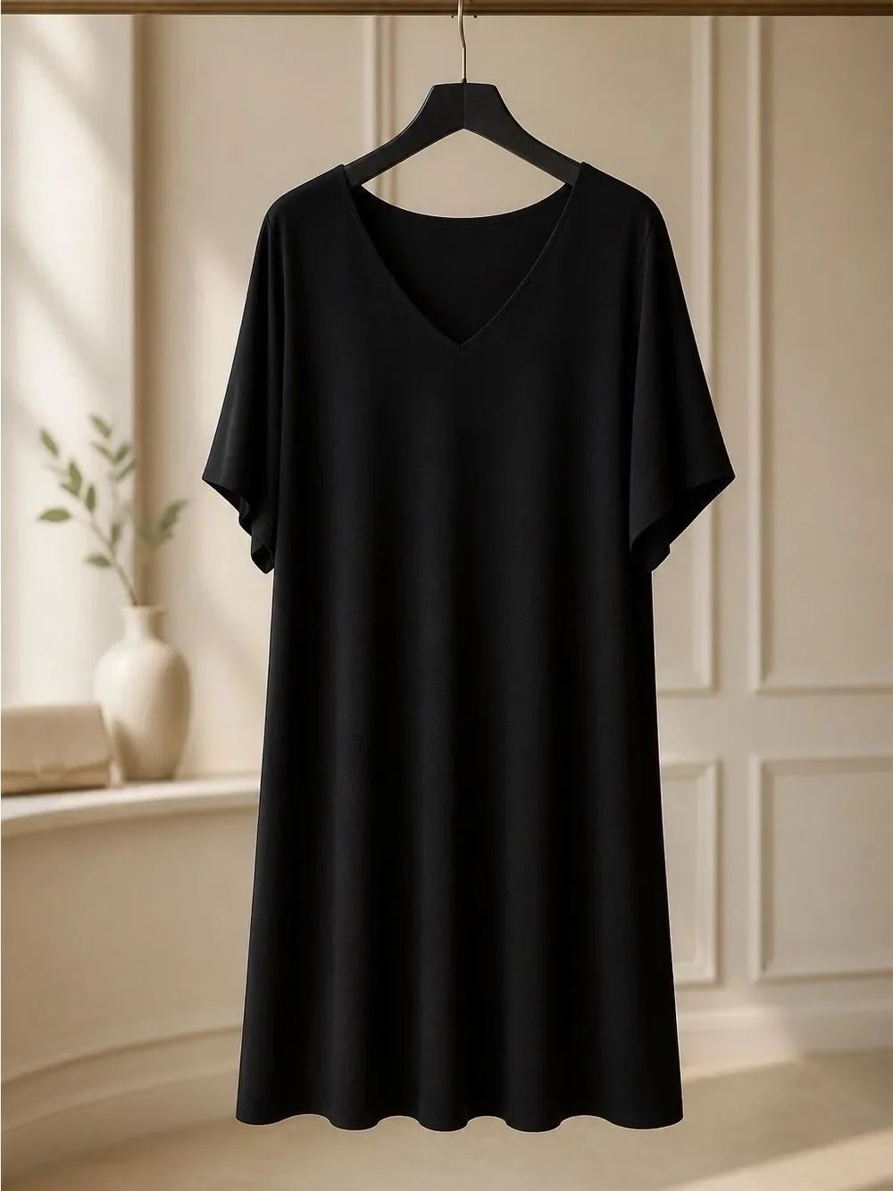Black Crepe Short Sleeve Dress by WORTHINGTON Woman Size 1X NWT